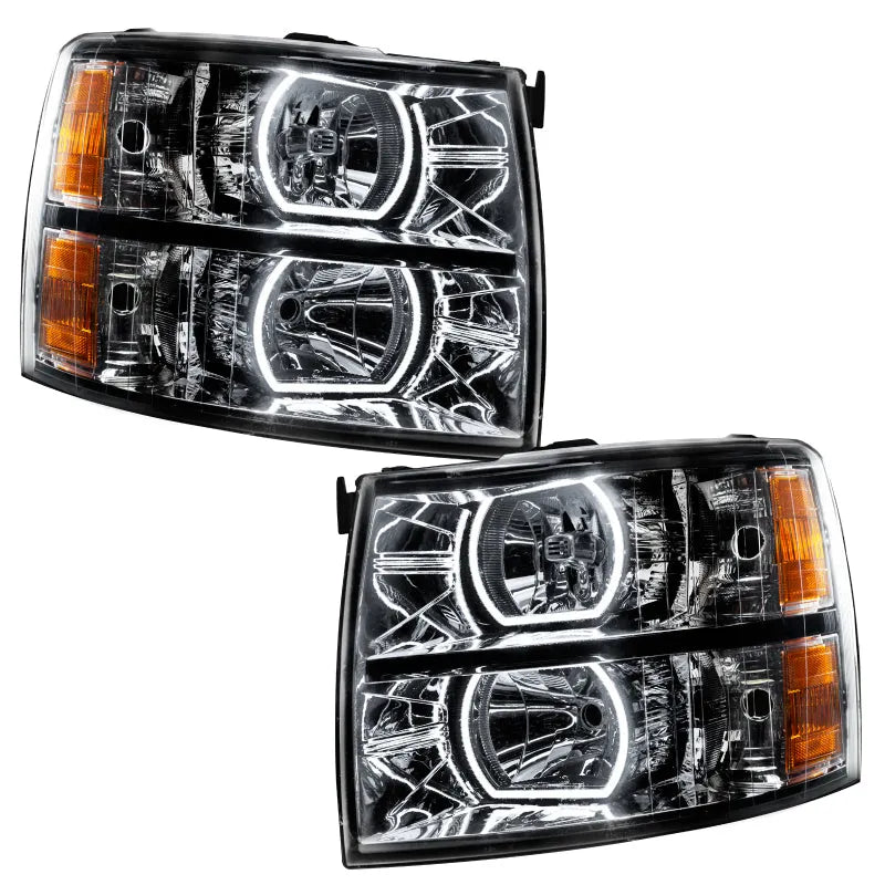 Oracle 07-13 Chevy Silverado SMD HL - Black Square ColorSHIFT w/ BC1 (8189-335)