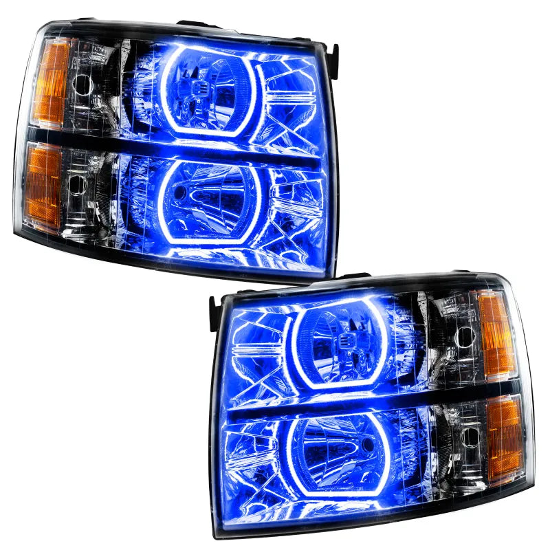 Oracle 07-13 Chevy Silverado SMD HL - Black Square ColorSHIFT w/ BC1 (8189-335)