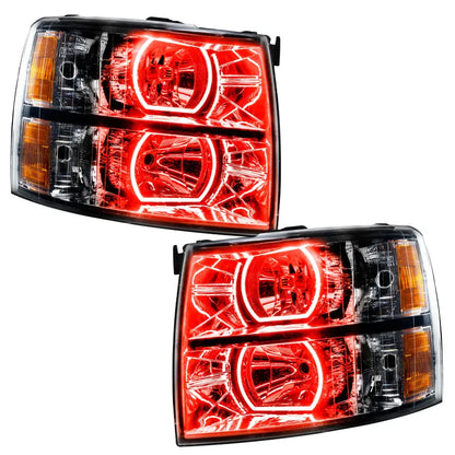 Oracle 07-13 Chevy Silverado SMD HL - Black Square ColorSHIFT w/ BC1 (8189-335)