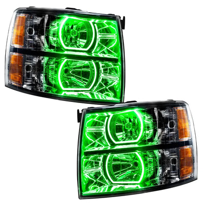 Oracle 07-13 Chevy Silverado SMD HL - Black Square ColorSHIFT w/ BC1 (8189-335)