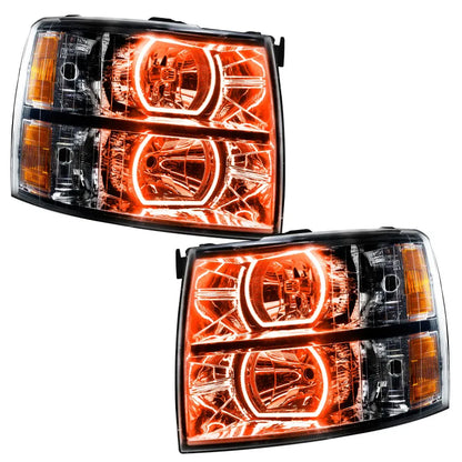 Oracle 07-13 Chevy Silverado SMD HL - Black Square ColorSHIFT w/ BC1 (8189-335)
