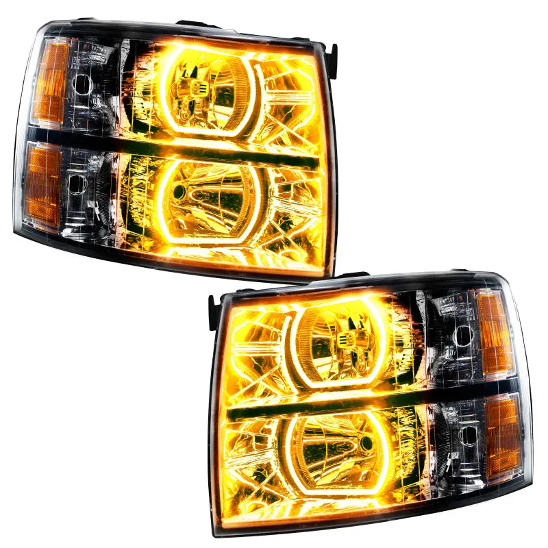 Oracle 07-13 Chevy Silverado SMD HL - Black Square ColorSHIFT w/ BC1 (8189-335)