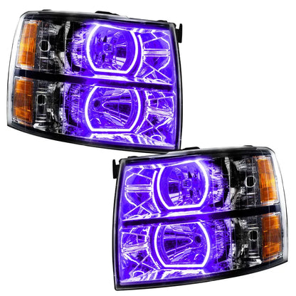Oracle 07-13 Chevy Silverado SMD HL - Black Square ColorSHIFT w/ BC1 (8189-335)