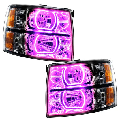Oracle 07-13 Chevy Silverado SMD HL - Black Square ColorSHIFT w/ BC1 (8189-335)