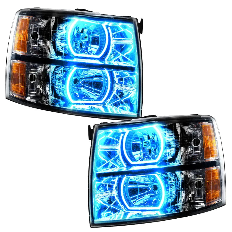 Oracle 07-13 Chevy Silverado SMD HL - Black Square ColorSHIFT w/ BC1 (8189-335)