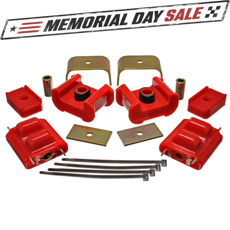 Energy Suspension 3.1124R Motor and Transmission Mount Kit For 77-84 Chevy K10