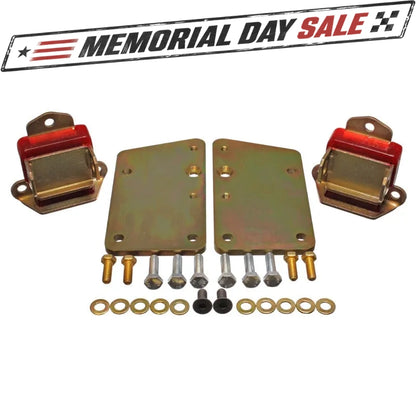 Energy Suspension 3.1148R Motor Mount Conversion Kit Red for GM LS Series