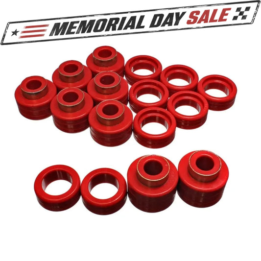 Energy Suspension 3.4122R Body Cab Mount Set - Red For 1988-1999 Chevy C1500