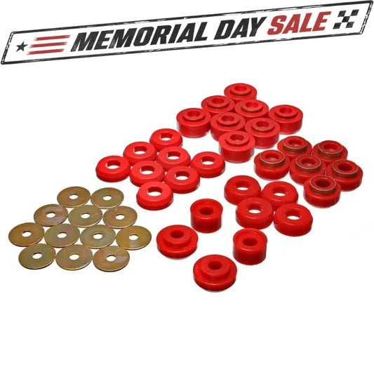 Energy Suspension 3.4136R Body Mount Set - Red For 1991-1996 Chevy Caprice