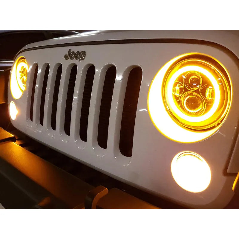Raxiom 97-18 Jeep Wrangler Axial Halo Headlights | TJ/JK (J108037)