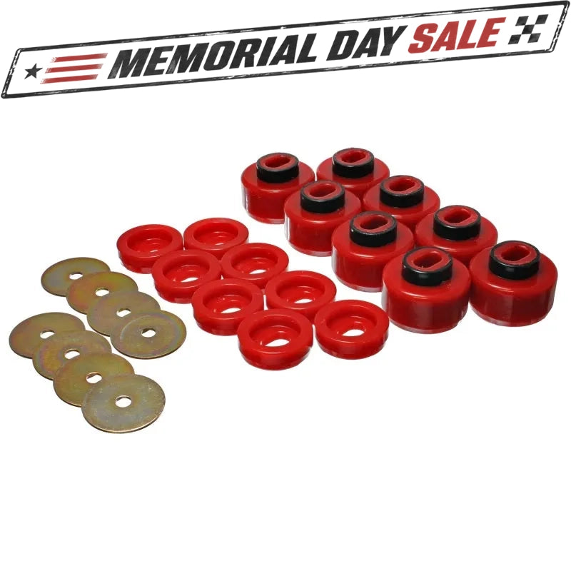 Energy Suspension 99-06 Silverado C1500/K1500 / 01-06 Silverado C2500/K2500 Red Body(cab) Mount Set