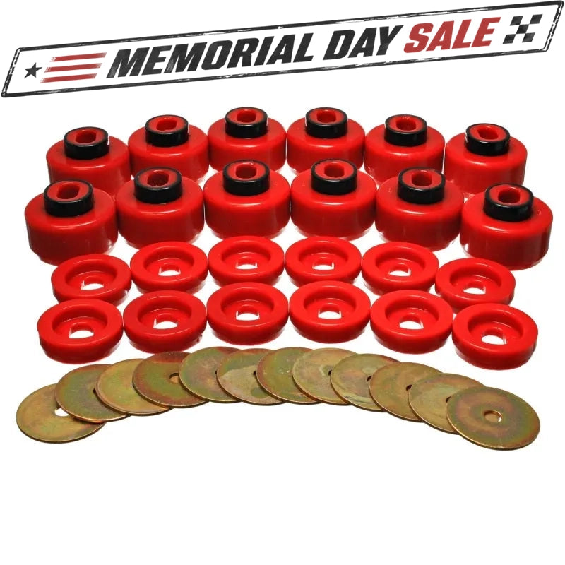 Energy Suspension Body Mount Set - Red