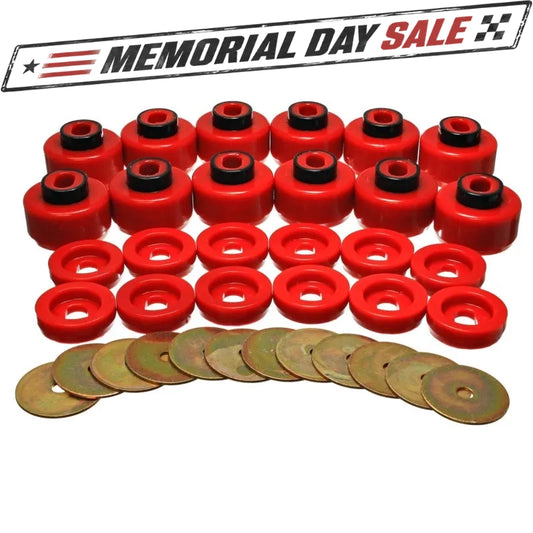 Energy Suspension Body Mount Set - Red