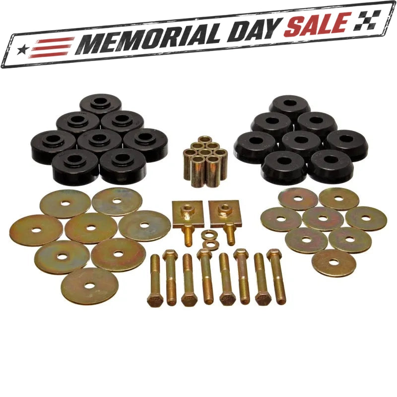 Energy Suspension Body Mount Bushing Set Black (3.4166G) for 59-64 Chevy Bel Air