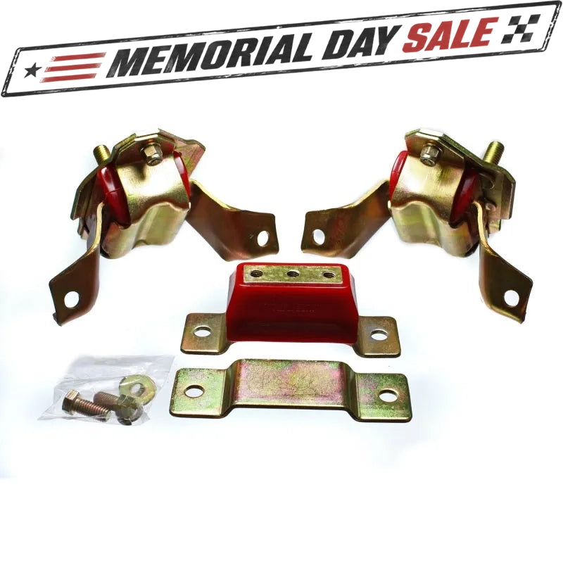 Energy Suspension 84-95 Ford Mustang 5.0 (302c.i.) V8 Red Motor & Transmission Mount Set