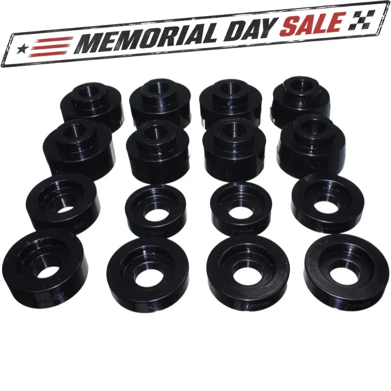 Energy Suspension 08-16 Ford F-250/F-350/F-450/F-550 Super Duty Crew Cab Black Body Mount Set