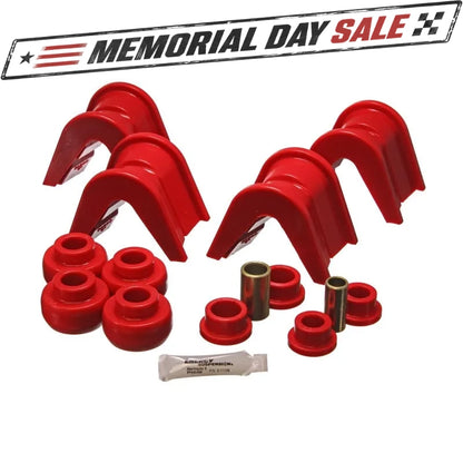 Energy Suspension 76-77 Ford Bronco/66-72 F-100/F-150 Red 4 Deg Offset Complete 14 Pc C-Bushing Set