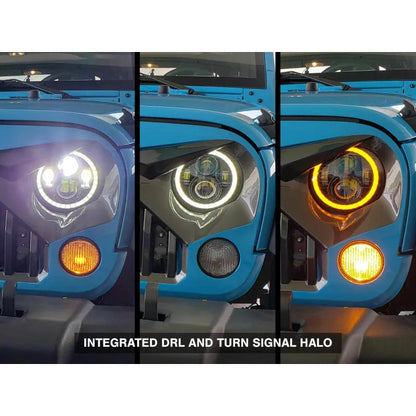 Raxiom 97-18 Jeep Wrangler Axial Halo Headlights | TJ/JK (J108037)