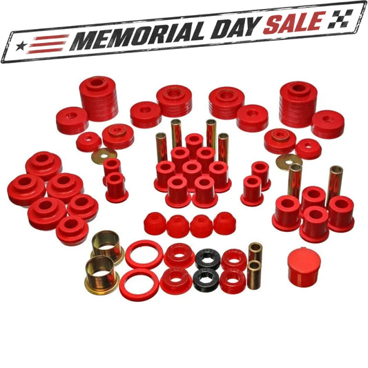 Energy Suspension 4.18101R Hyper-Flex Bushing Kit - Red For 1980-1996 Ford F-150