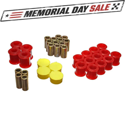 Energy Suspension 89-94 Nissan 240SX (S13) Red Rear Control Arm Bushing Set