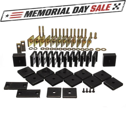 Energy Suspension 8.4104G Body Mount Set - Black For 60-78 Toyota Land Cruiser
