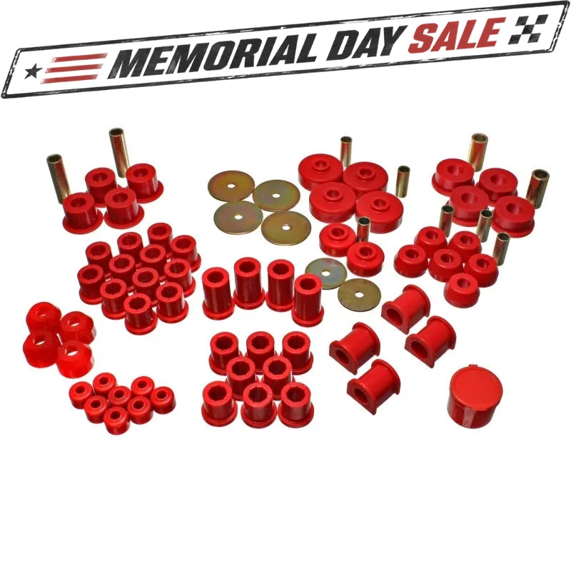 Energy Suspension 8.18102R Hyper-Flex Bushing Kit - Red For 80-85 Toyota Pickup