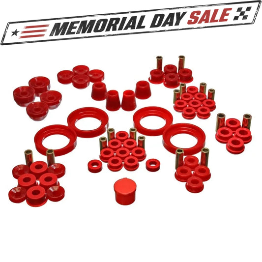 Energy Suspension 16.18106R Hyper-Flex Bushing Kit Red for 92-01 Honda Prelude
