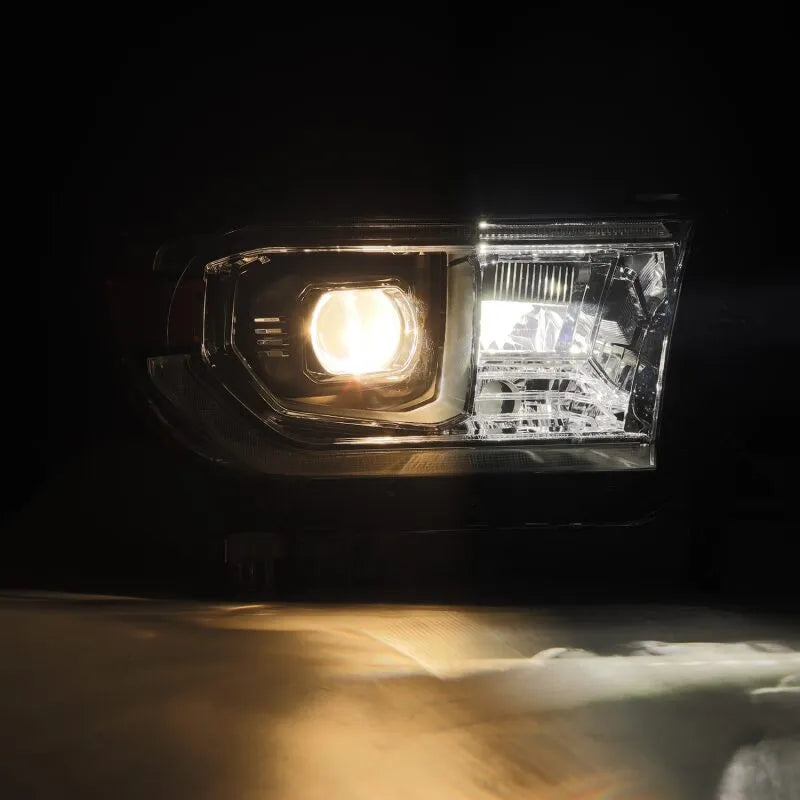 AlphaRex Tundra NOVA-Series Headlights Black w/ Amber DRL | Toyota Tundra 22-26 (880872)