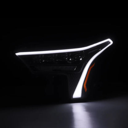 AlphaRex Tundra NOVA-Series Headlights Black w/ Amber DRL | Toyota Tundra 22-26 (880872)