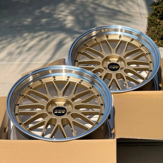 BBS LM 20x9.5 +8, 20x10.5 +15 5x112 Gold (SET)