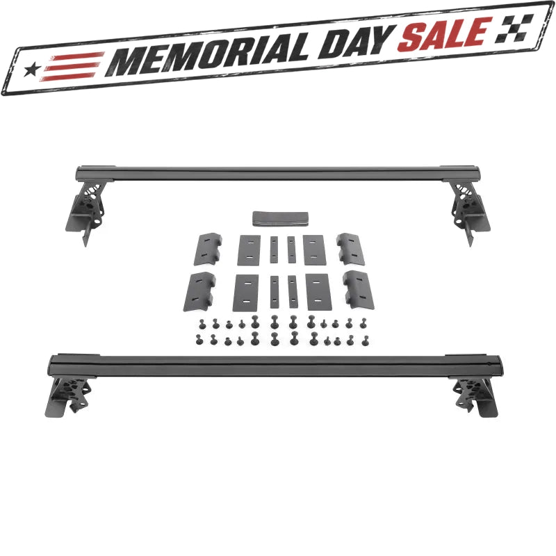 Go Rhino 20-22 Jeep Gladiator JT/16-22 Toy. Tacoma/05-21 Nssn Frontier XRS Cross Bars Kit - Tex. Blk