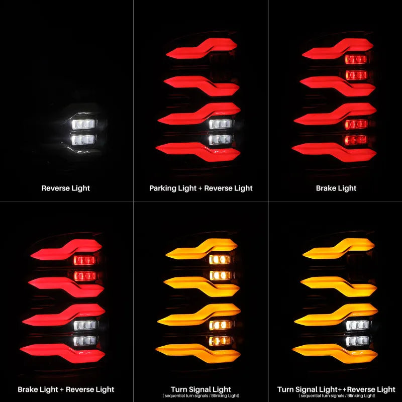 AlphaRex LED Tail Lights | Dodge Ram 09-18, Chevy Express 03-26 (640004)