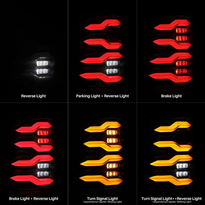 AlphaRex LED Tail Lights | Dodge Ram 09-18, Chevy Express 03-26 (640004)