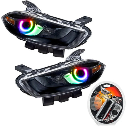 Oracle 13-14 Dodge Dart ColorSHIFT Headlights | Black | (7142-330)
