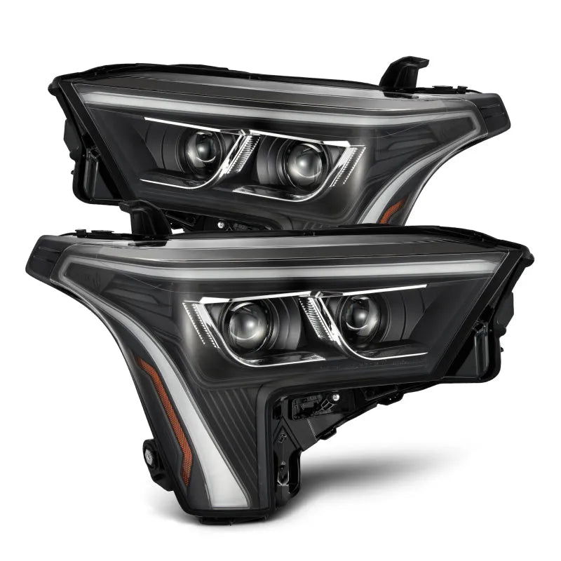 AlphaRex Toyota Tundra LUXX-Series Headlights Black w/Amber DRL (880874)