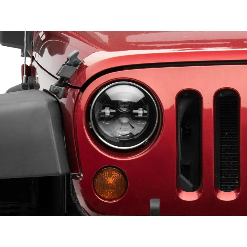 Raxiom 97-18 Jeep Wrangler Axial LED Daymaker Headlights Black (J108042)