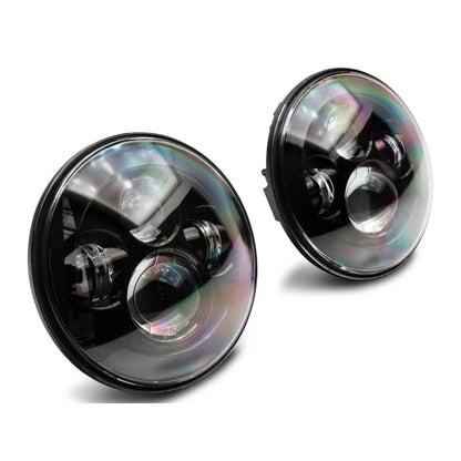 Raxiom 97-18 Jeep Wrangler Axial LED Daymaker Headlights Black (J108042)