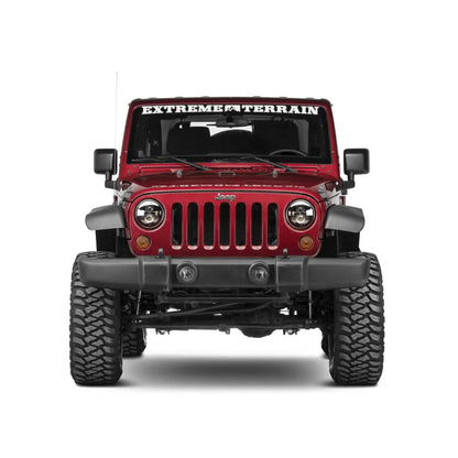 Raxiom 97-18 Jeep Wrangler Axial LED Daymaker Headlights Black (J108042)