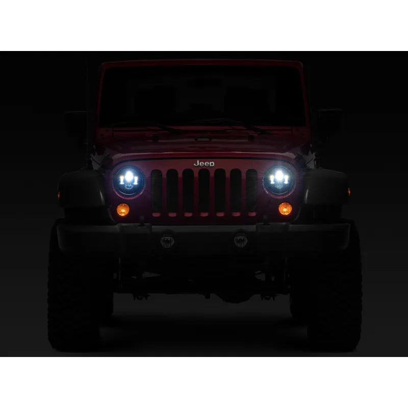 Raxiom 97-18 Jeep Wrangler Axial LED Daymaker Headlights Black (J108042)