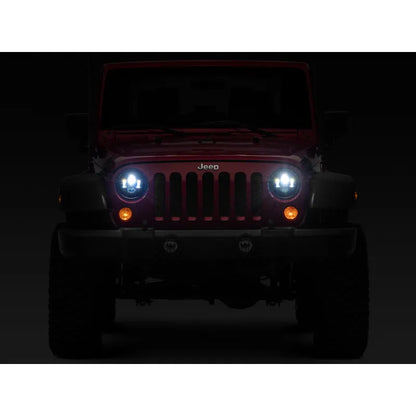 Raxiom 97-18 Jeep Wrangler Axial LED Daymaker Headlights Black (J108042)