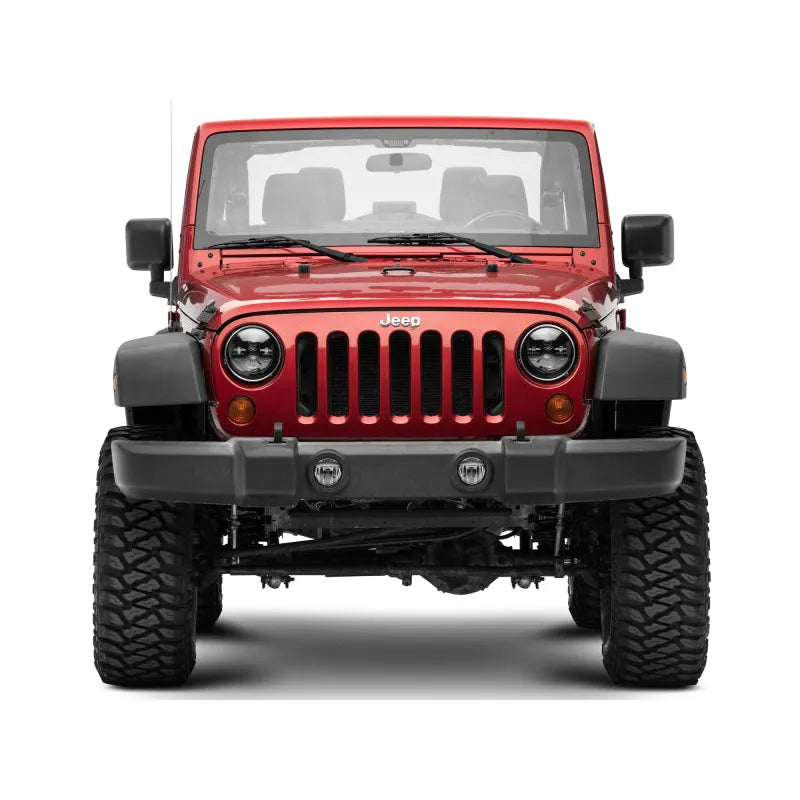 Raxiom 97-18 Jeep Wrangler Axial LED Daymaker Headlights Black (J108042)