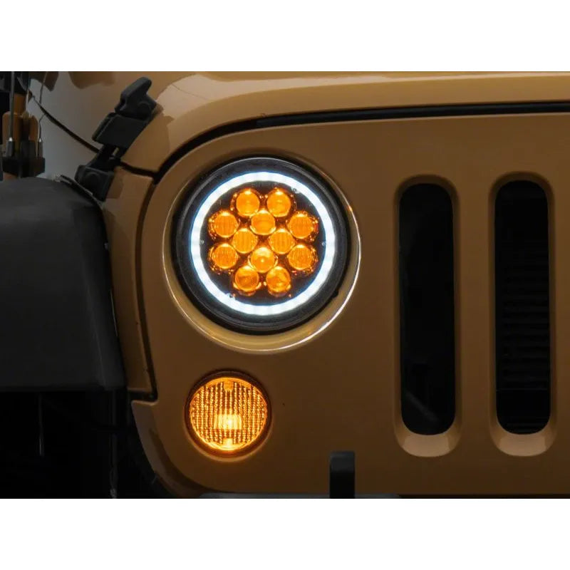 Raxiom 07-18 Jeep JK Axial Spider LED Headlights w/ Halo | Jeep Wrangler JK (J152602)