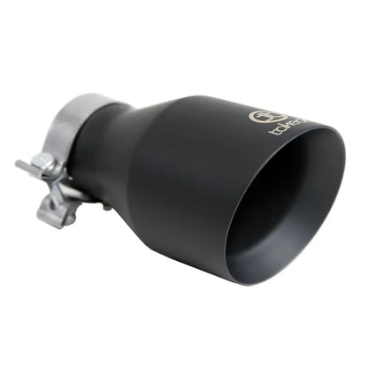 aFe Takeda Universal Exhaust Tip 3 IN Inlet x 5 IN Outlet x 9 IN L- Black