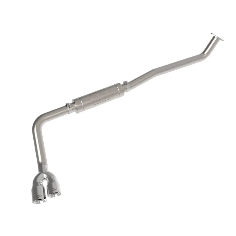 aFe Rebel Series 3in 304 Stainless Middle-Side Exit System Polished Toyota Hilux 15-26 L4-2.4/2.8L