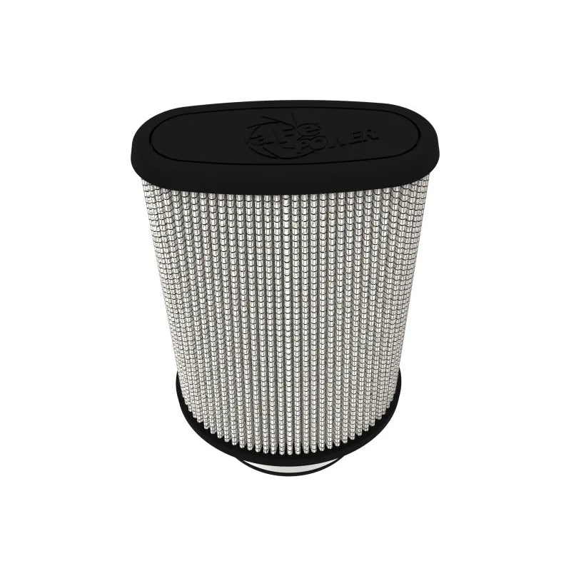 aFe Magnum FLOW Pro DRY S Universal Air Filter 3.5in Flange 5.75x5in Base 6x2.75in Top 6.5in Height