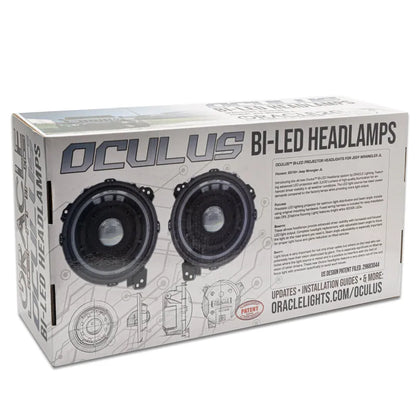 Oracle JL/Gladiator Oculus Bi-LED Headlights Matte Black 5200K (5839-504)
