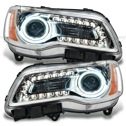 Oracle 11-14 Chrysler 300C NON HID LED Halo Headlights Chrome (7728-004)