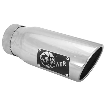 aFe MACH Force-Xp Universal Exhaust Tip 3-1/2 IN Inlet x 4-1/2 IN Outlet x 12 IN L- Polished Tip