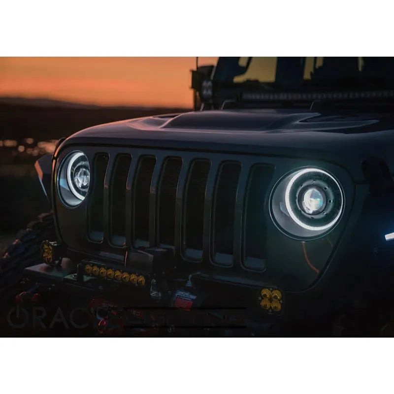 Oracle JL/Gladiator Oculus Bi-LED Headlights Matte Black 5200K (5839-504)