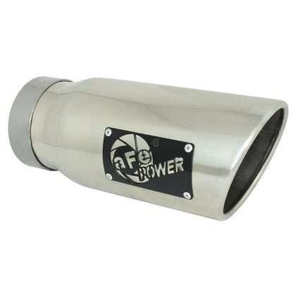 aFe MACH Force-Xp Universal Exhaust Tip 4 IN Inlet x 5 IN Outlet x 12 IN L- Polished Tip